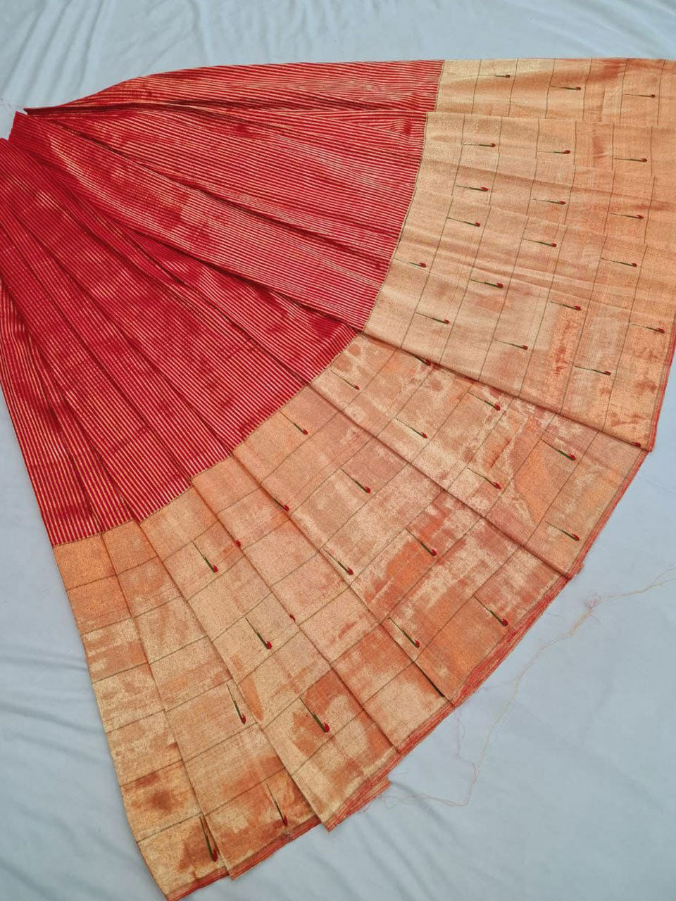 Pure silk handloom lehnga material