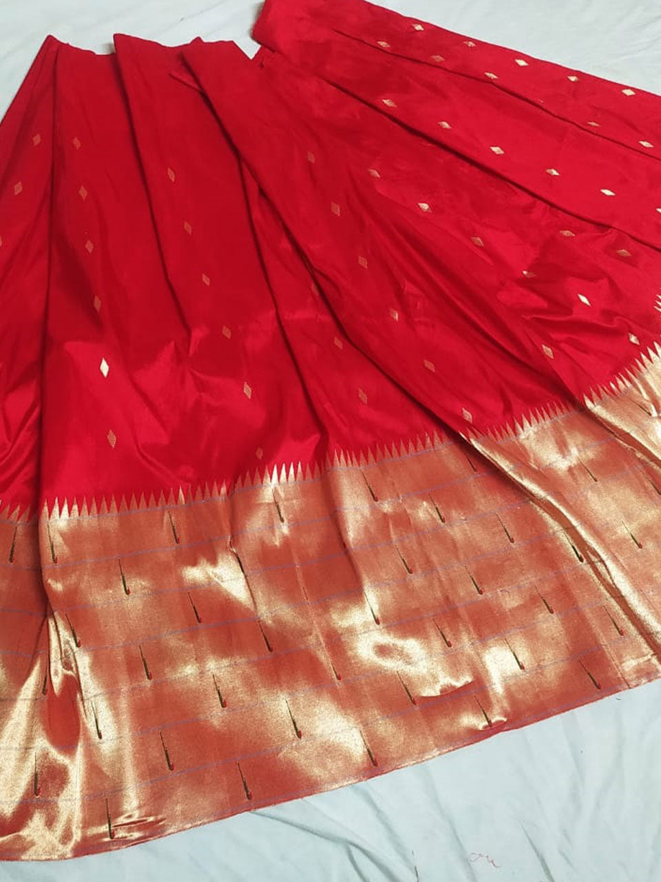 Pure silk handloom lehnga material