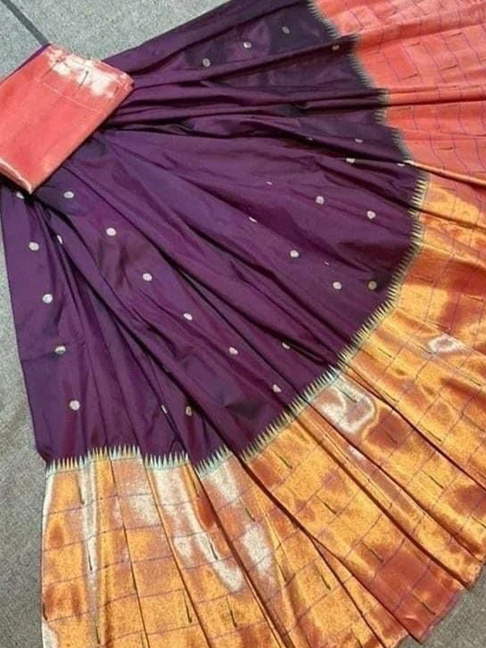 Pure silk handloom lehnga material