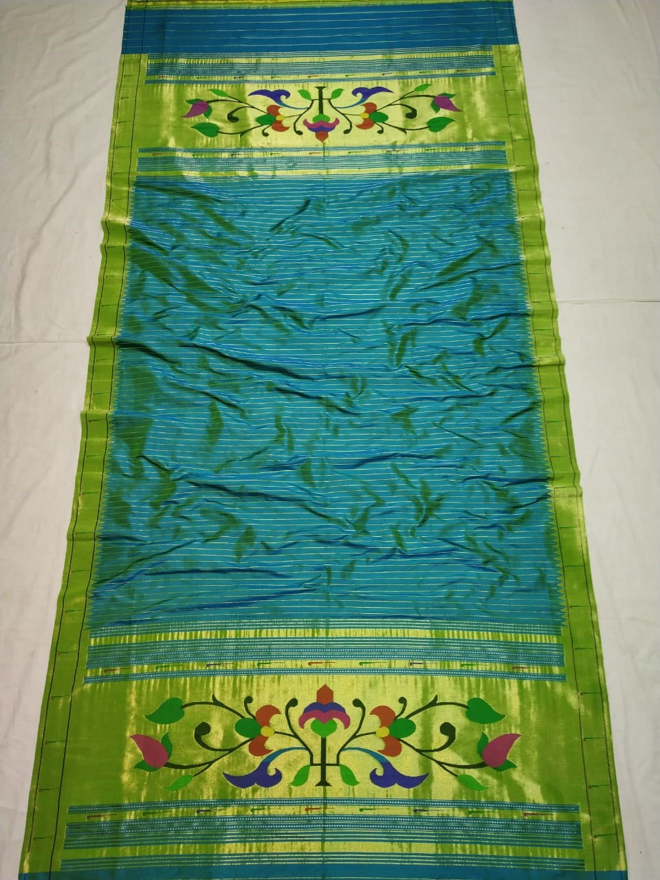 Pure silk handloom all over paithani duppata