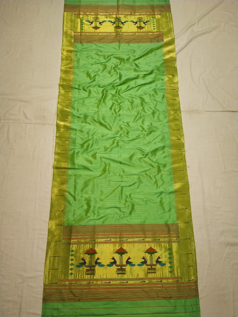 Pure silk handloom all over paithani duppata