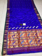 Pure silk maharani yeola handloom paithani and 30 mor padar paithani