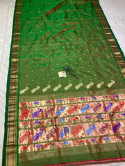 Pure silk maharani yeola handloom paithani and 30 mor padar paithani