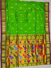 Pure silk maharani yeola Handloom paithani and 30 mor padar paithani