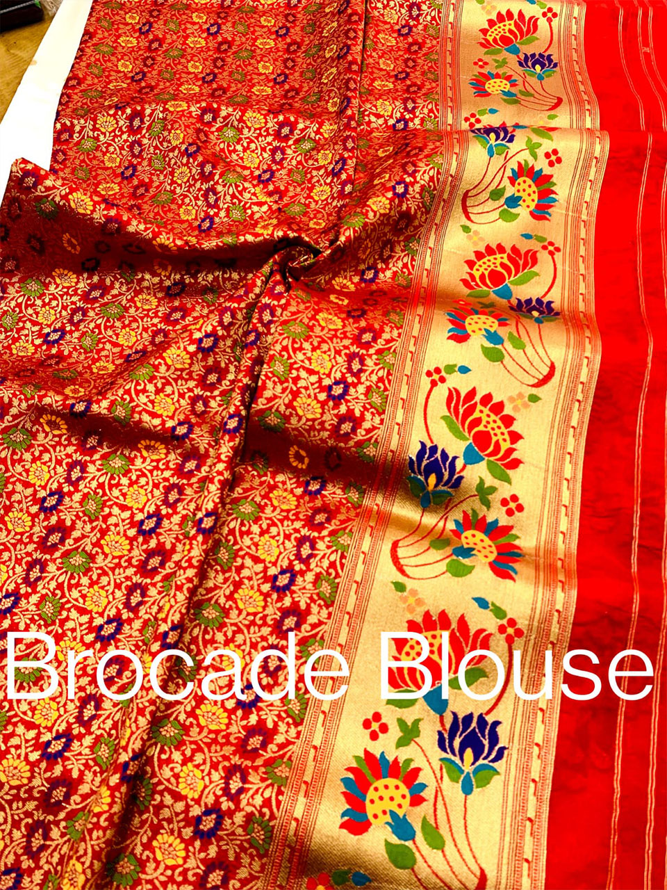 Lotus Brocade paithani