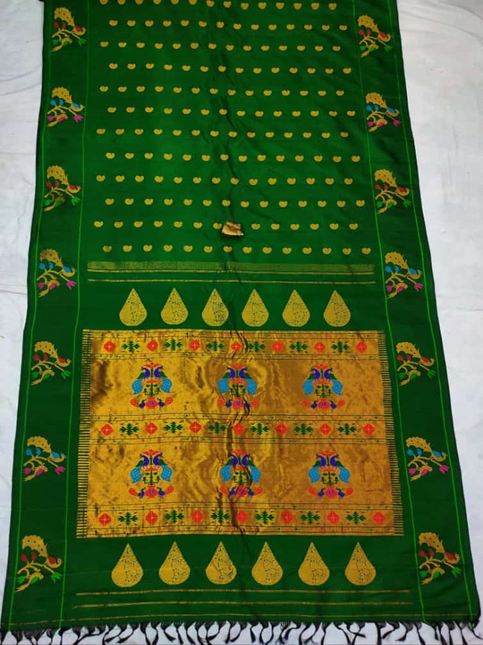 Peckok border brocade paithani saree