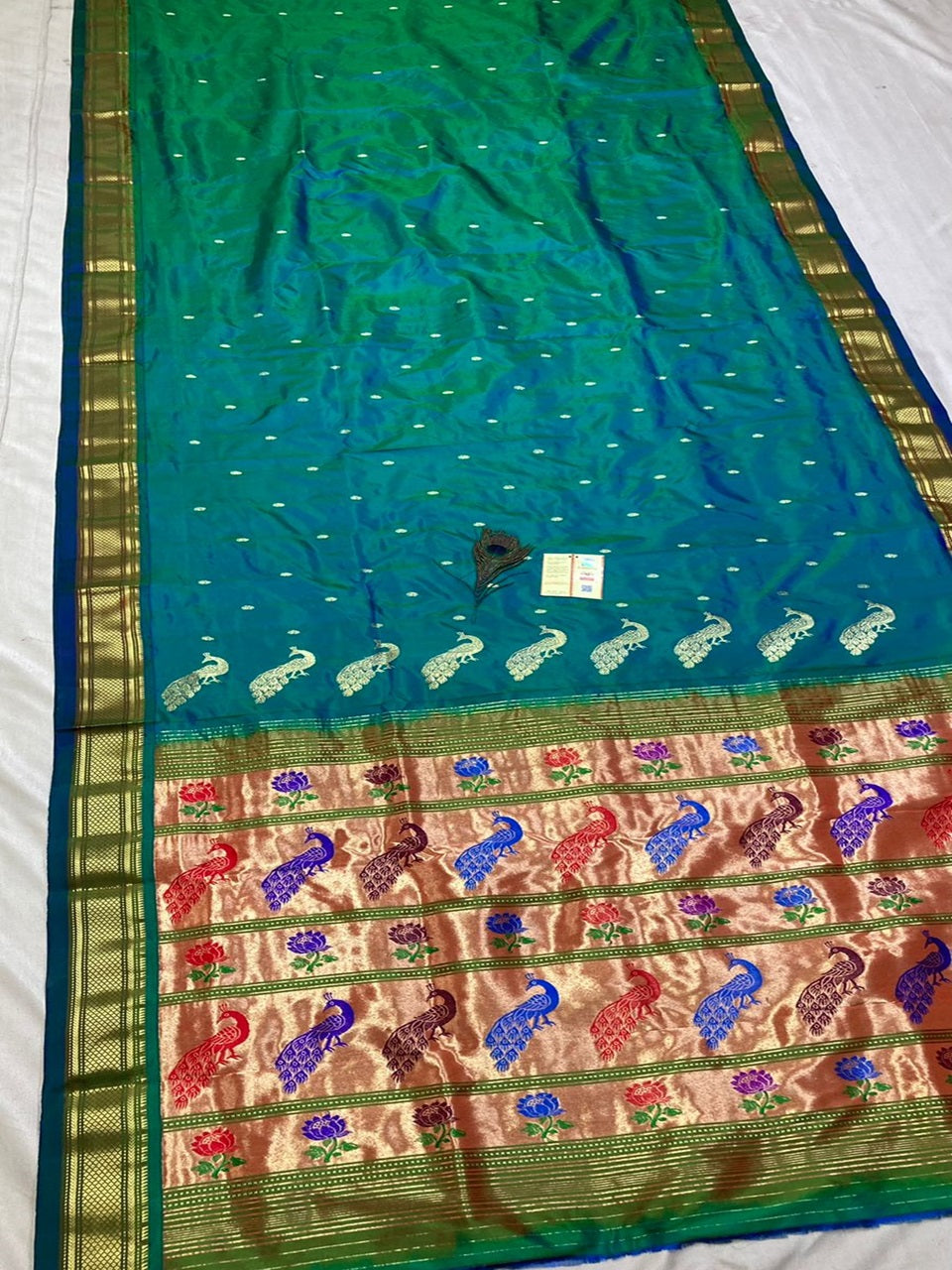 Pure silk maharani yeola handloom paithani and 30 mor padar paithani