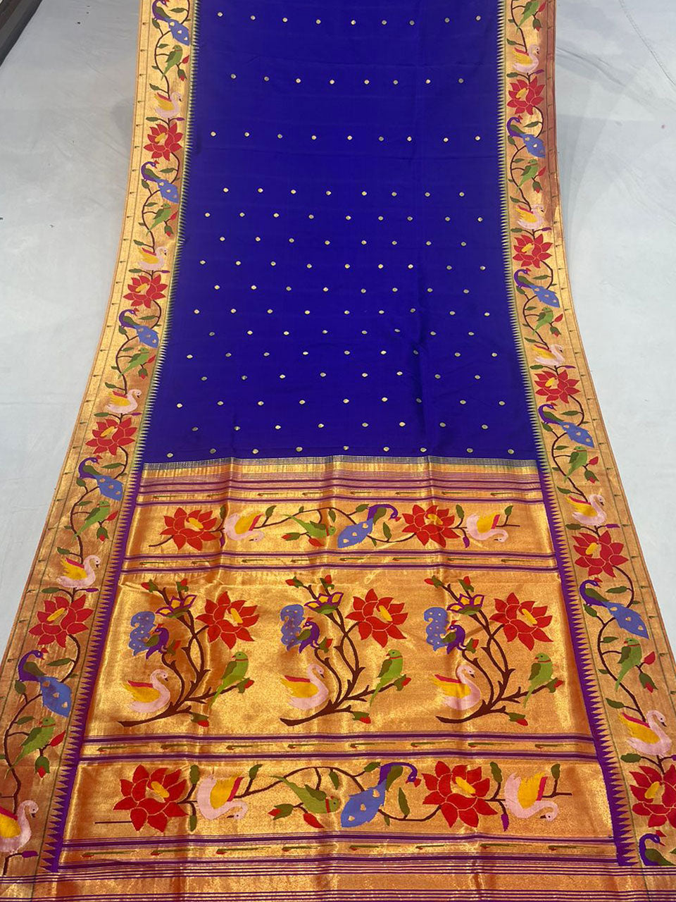 Pure silk handloom brocade paithani saree