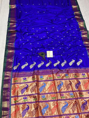 Pure silk maharani yeola Handloom paithani and 30 mor padar paithani pure silk