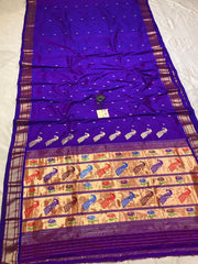 Pure silk maharani yeola handloom paithani and 30 mor padar paithani