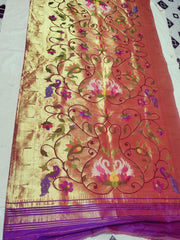Pure silk handloom Paithani duppatta
