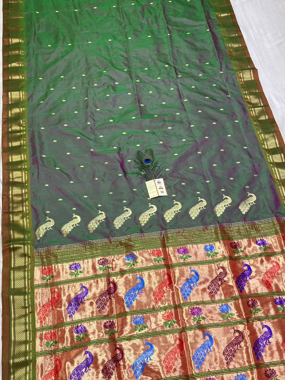 Pure silk maharani yeola Handloom paithani and 30 mor padar paithani