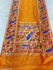 Pure silk handloom big border brocade saree