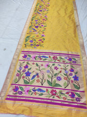 Pure silk handloom big border brocade saree