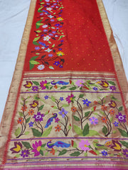 Pure silk handloom big border brocade saree