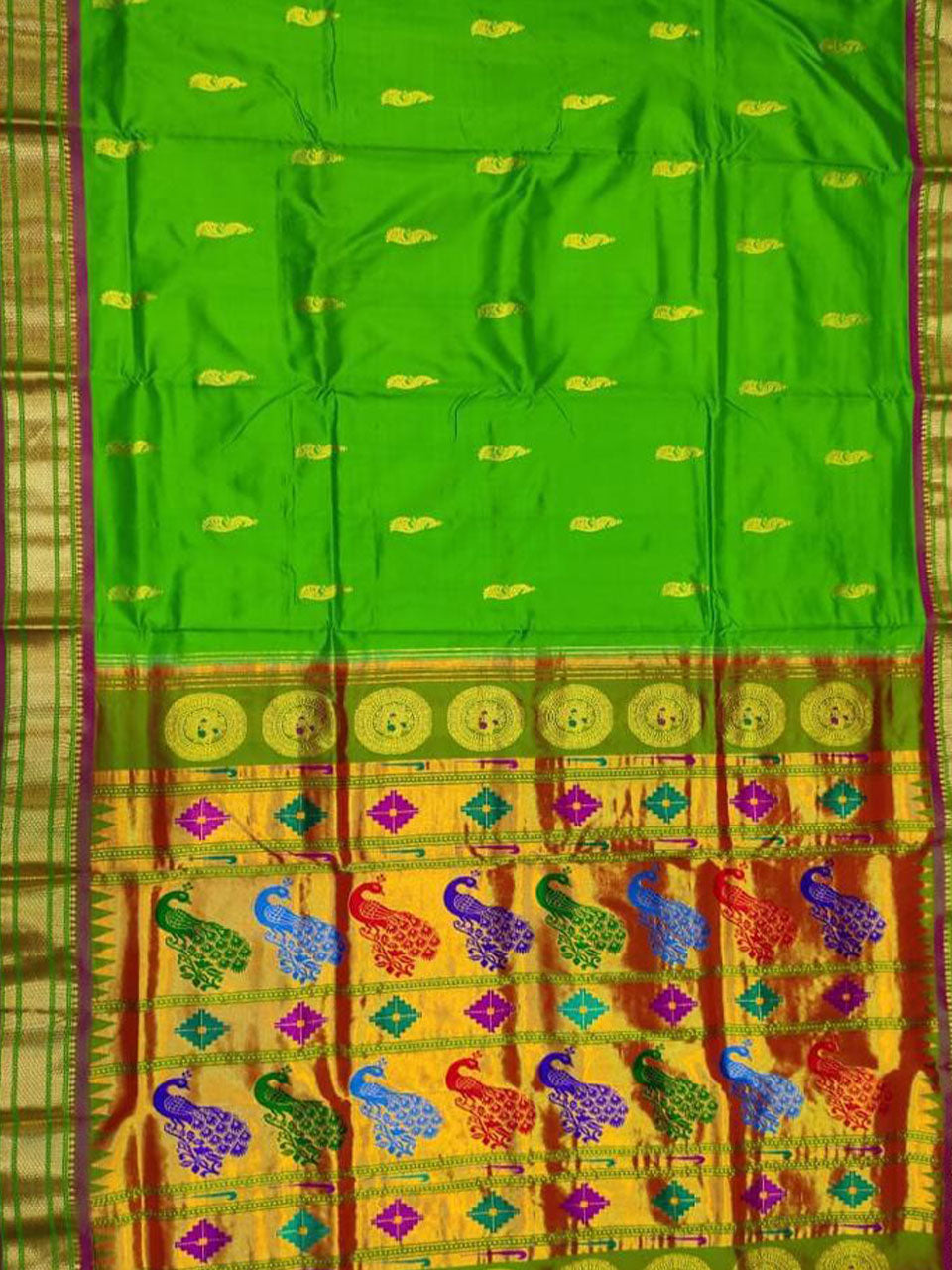 Pure silk maharani yeola Handloom paithani and 30 mor padar paithani