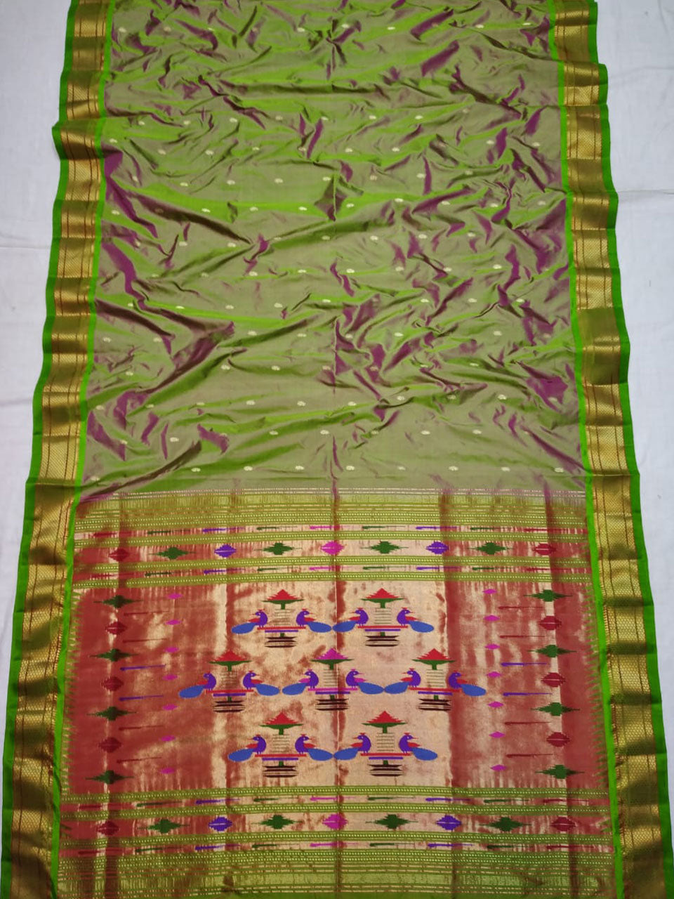 Pure silk handloom traditional pallu paithani saree