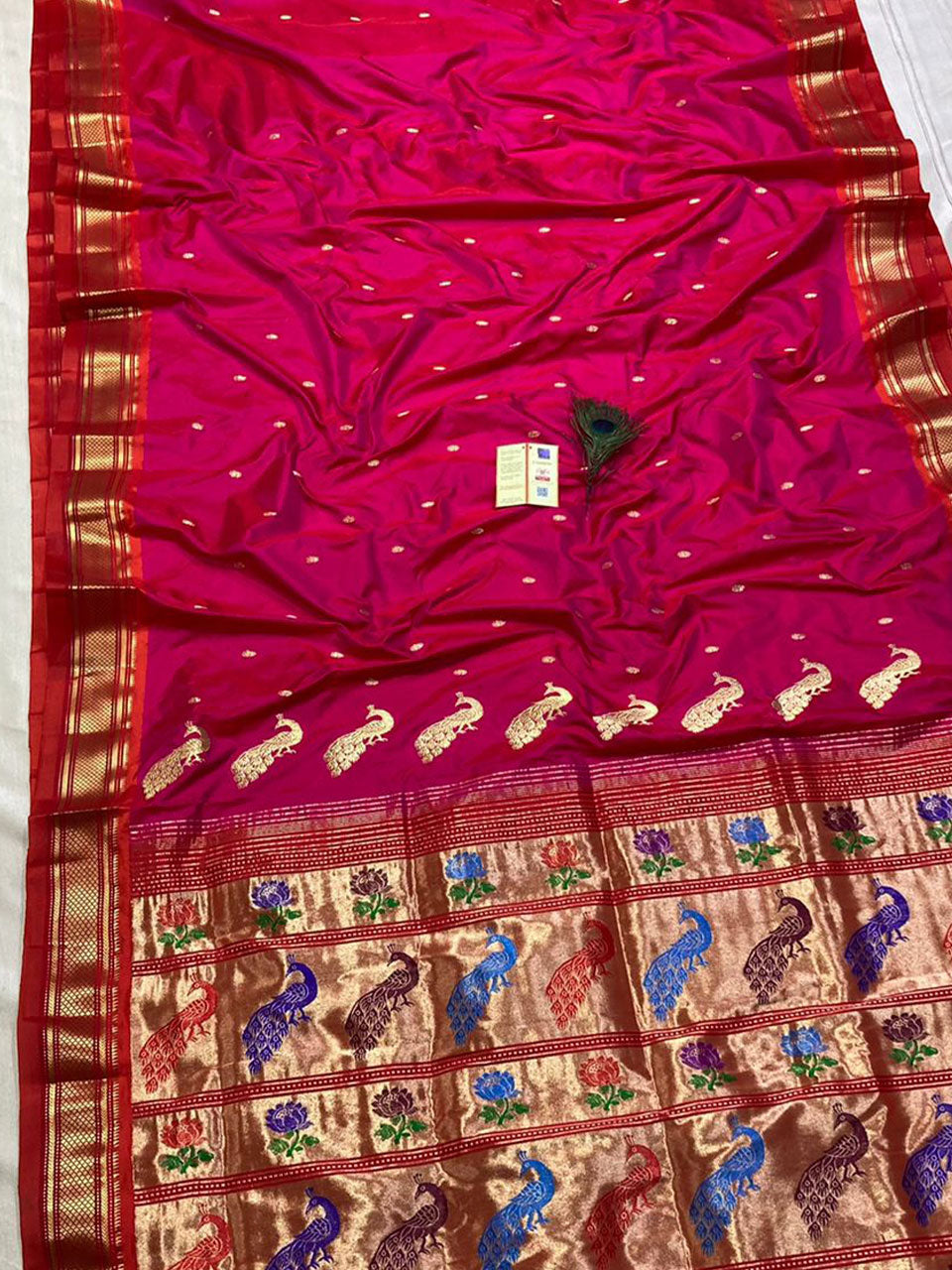 Pure silk maharani yeola Handloom paithani and 30 mor padar paithani