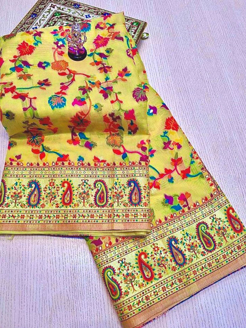 Allover Designer Cotton Paithani